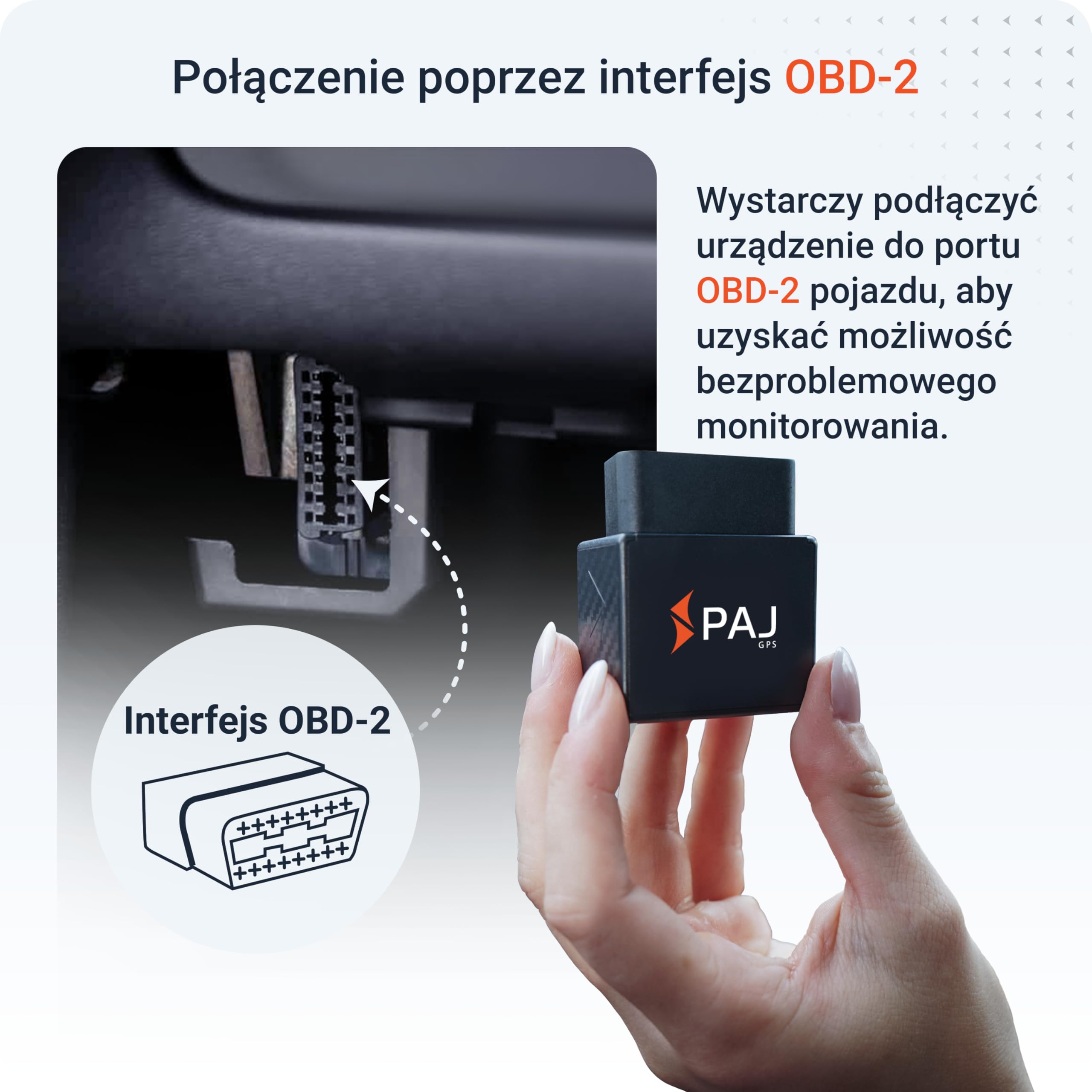 PAJ Car OBD Finder 2.0 4G Lokalizator GPS OBD2 Do Samochodu Dostawczego Ciężarówki – Stałe Zasilanie Przez OBD – Śledzenie Na Żywo Aplikacja Alarm Wibracji Przekroczenie Prędkości