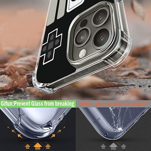 Miniatura 3 de Gifun Funda de juego para iPhone 15 Pro, carcasa rígida de PC+TPU con diseño protector transparente compatible con iPhone 15 Pro de 6.1 pulgadas,