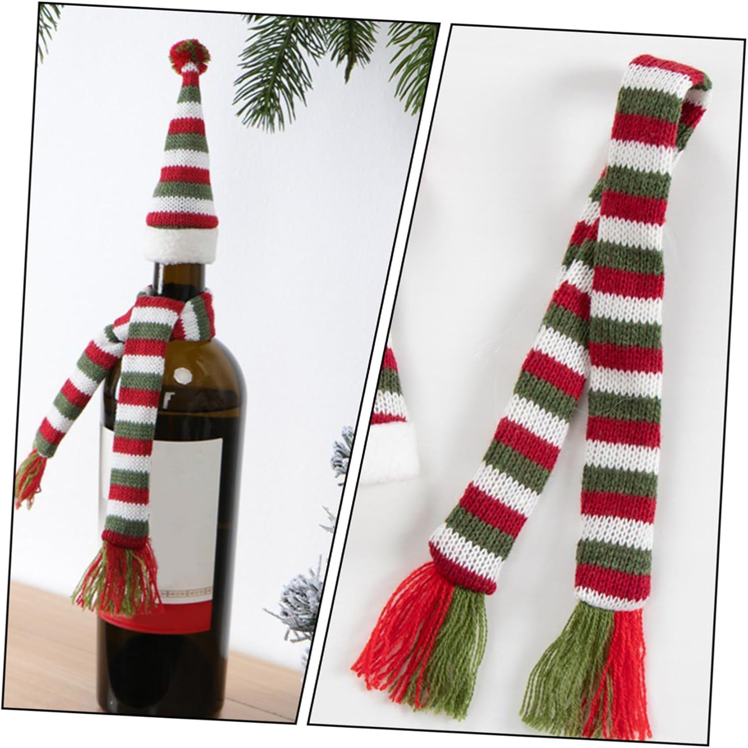Xmas Wine Bottle Cover 3 Sets Non Woven Christmas Decoration