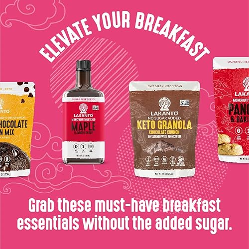 Miniatura 7 de Lakanto Berry Crunch Granola - Delicioso aperitivo, cereal de desayuno rápido, apto para dieta cetogénica, edulcorante de fruta de monje, sin azúcar