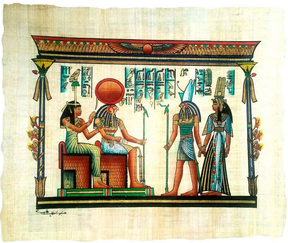 Papillon fait main en Égypte tableau d'art authentique 33x43cm