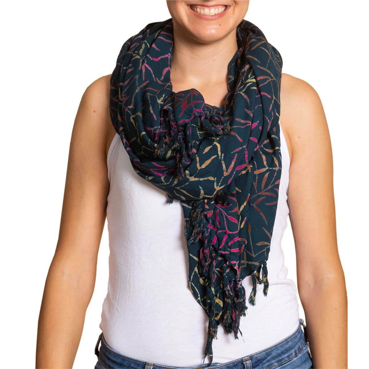 Panasiam Unisex B025 Petrol Bamboo Schal L
