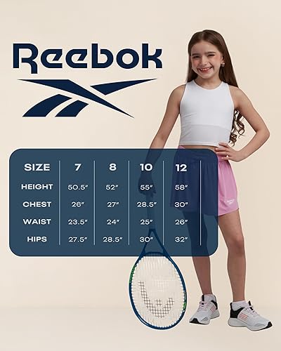 Miniatura 7 de Reebok Conjunto de ropa deportiva para niñas camiseta de manga corta y pantalones cortos de gimnasio 3 piezas