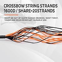 Vista 3 de Cobra Adder R9 - Cuerda de ballesta de 19.3 pulgadas, cuerdas de repuesto para tiro con arco