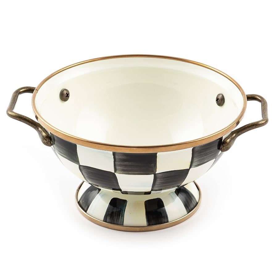 マッケンジーチャイルズ　ボウル Amazon.com | MACKENZIE-CHILDS Enamel Serving Bowl, Enamel