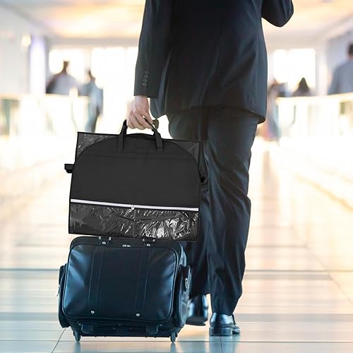 Vista 25 de Paquete de 2 bolsas de ropa para colgar ropa de viaje, bolsa de baile de 40 pulgadas, bolsas de ropa de baile para bailarines, artículos esenciales