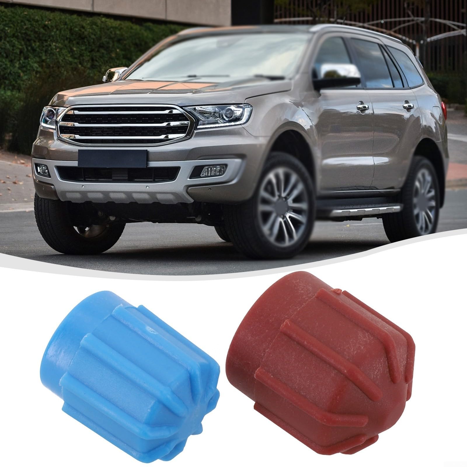 Lot de 2 bouchons de valve pour climatisation de voiture - Haute basse pression - R134a - Compatible avec r1234yf