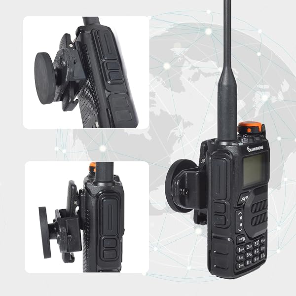 TWAYRDIO 無線機 ホルダー フック掛け マグネットプレート付き ベルトクリップ付きハンディトランシーバー対応 ケンウッド・アイコム・ヤエス・アルインコ対応 取り付け簡単 - 2