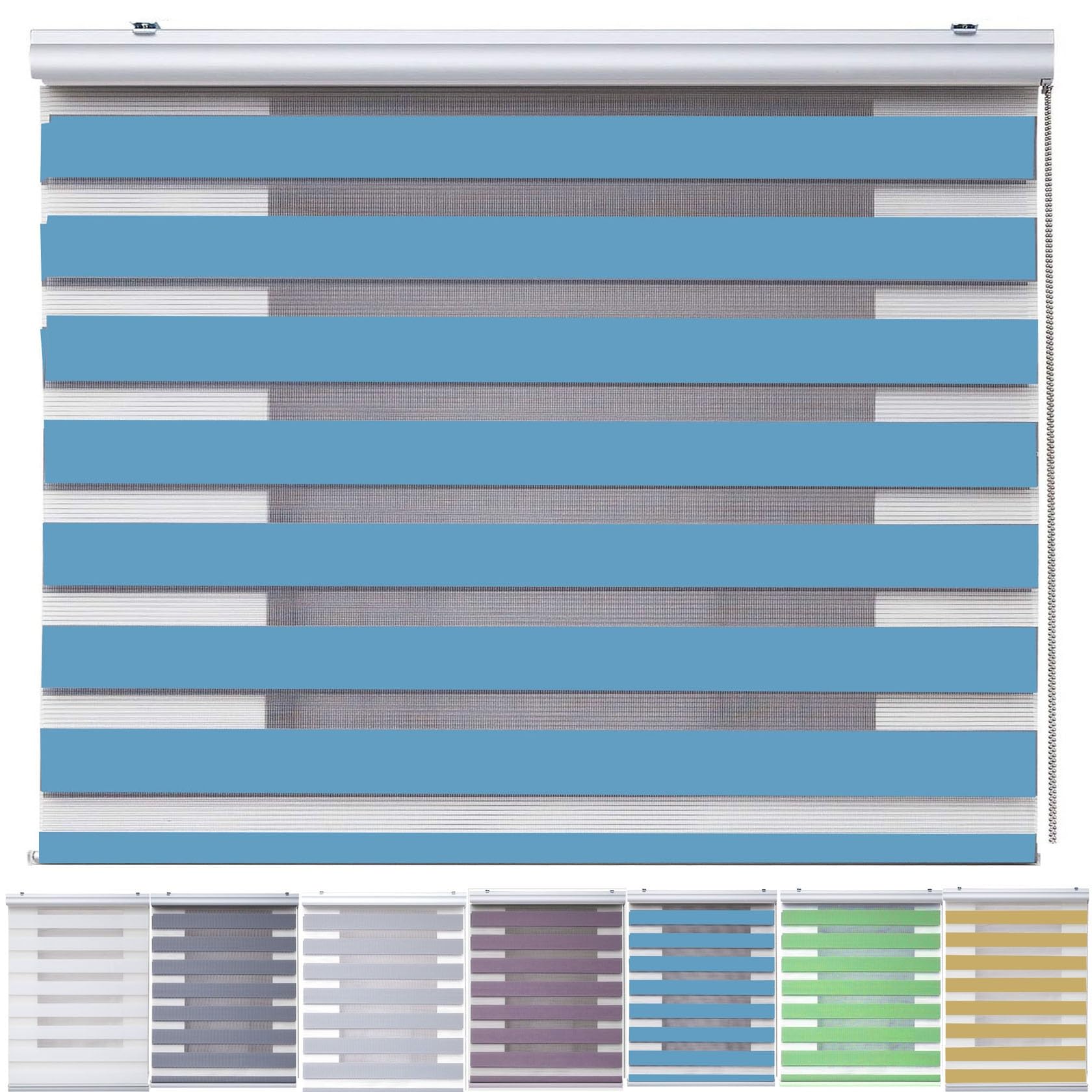 Roller Blind 70 x 150 cm Thermal Insulated,UV Protection Day and Night Blinds Window in a Variety of Colours and Sizes Ideal for Home Office Window Blinds, Blue — image 1
