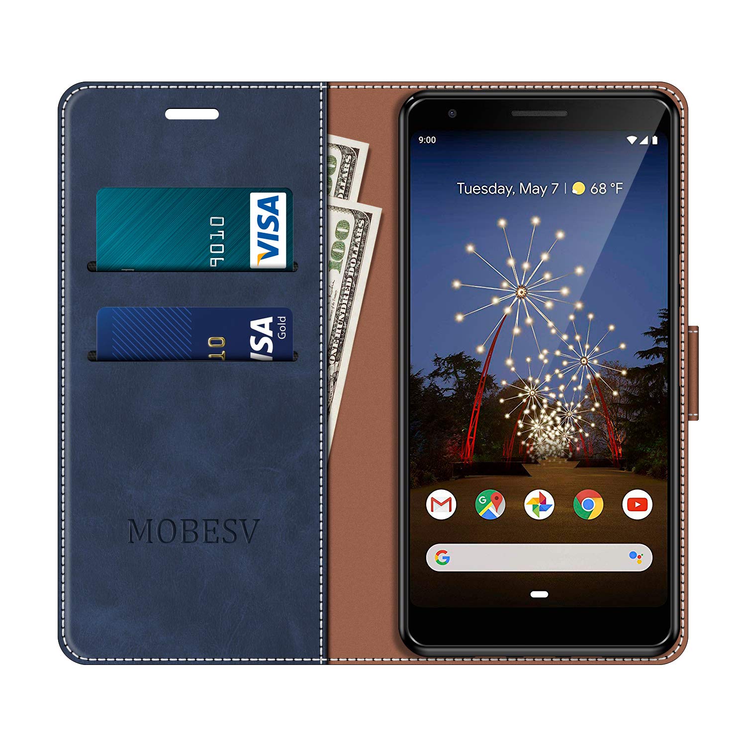 MOBESV Funda para Google Pixel 3A XL, Funda Libro Magnético Carcasa