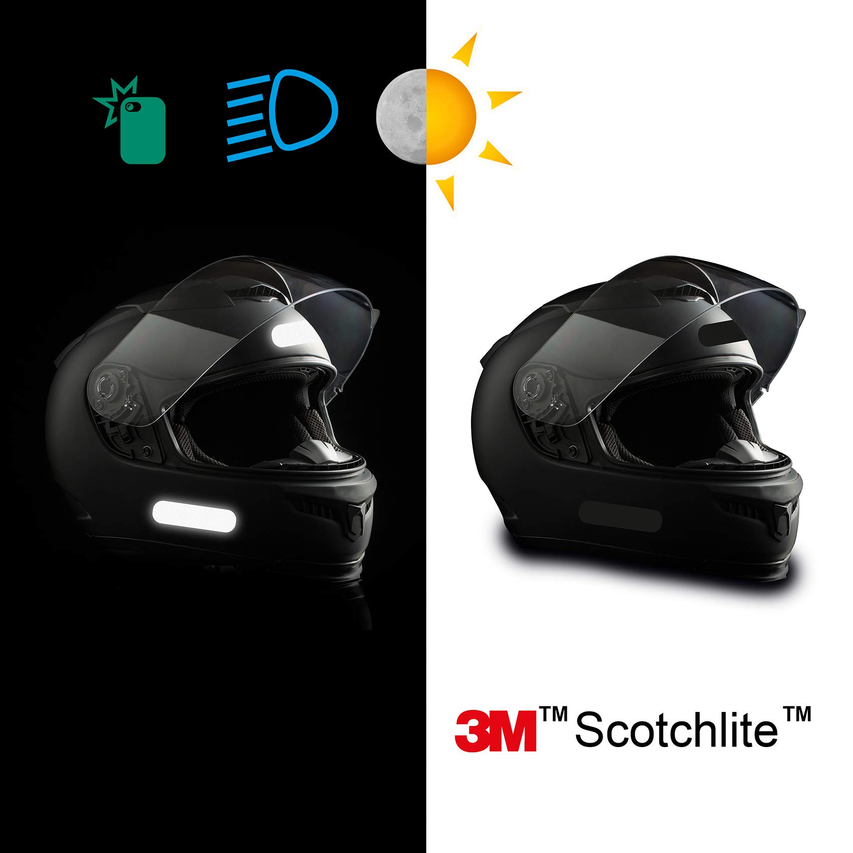 Adesivi Riflettenti Per Casco Bicicletta, Kit Adesivi - Foto 7