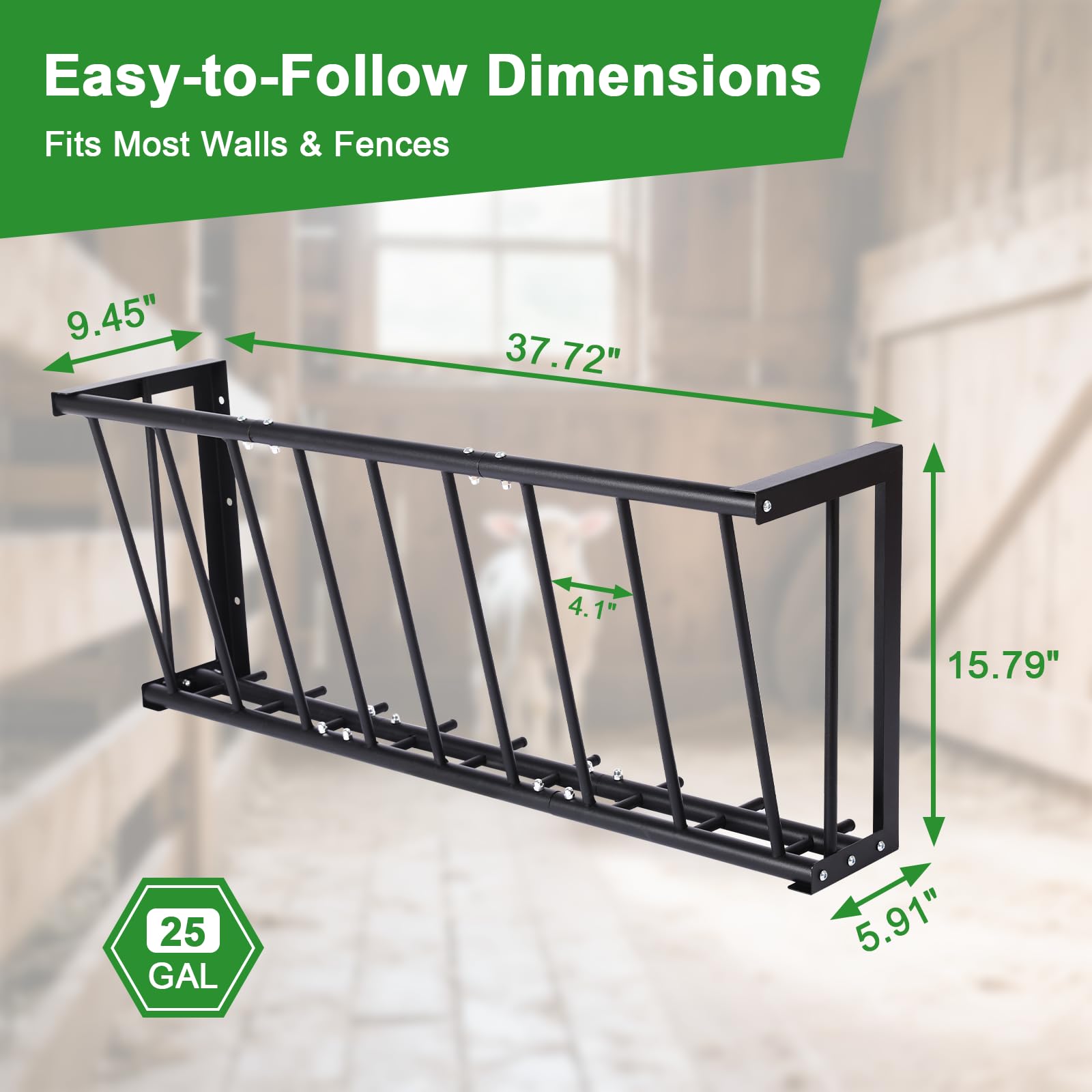 Snapklik.com : Wall Mount Hay Rack For Goats, Sheep, Horses Heavy Duty ...