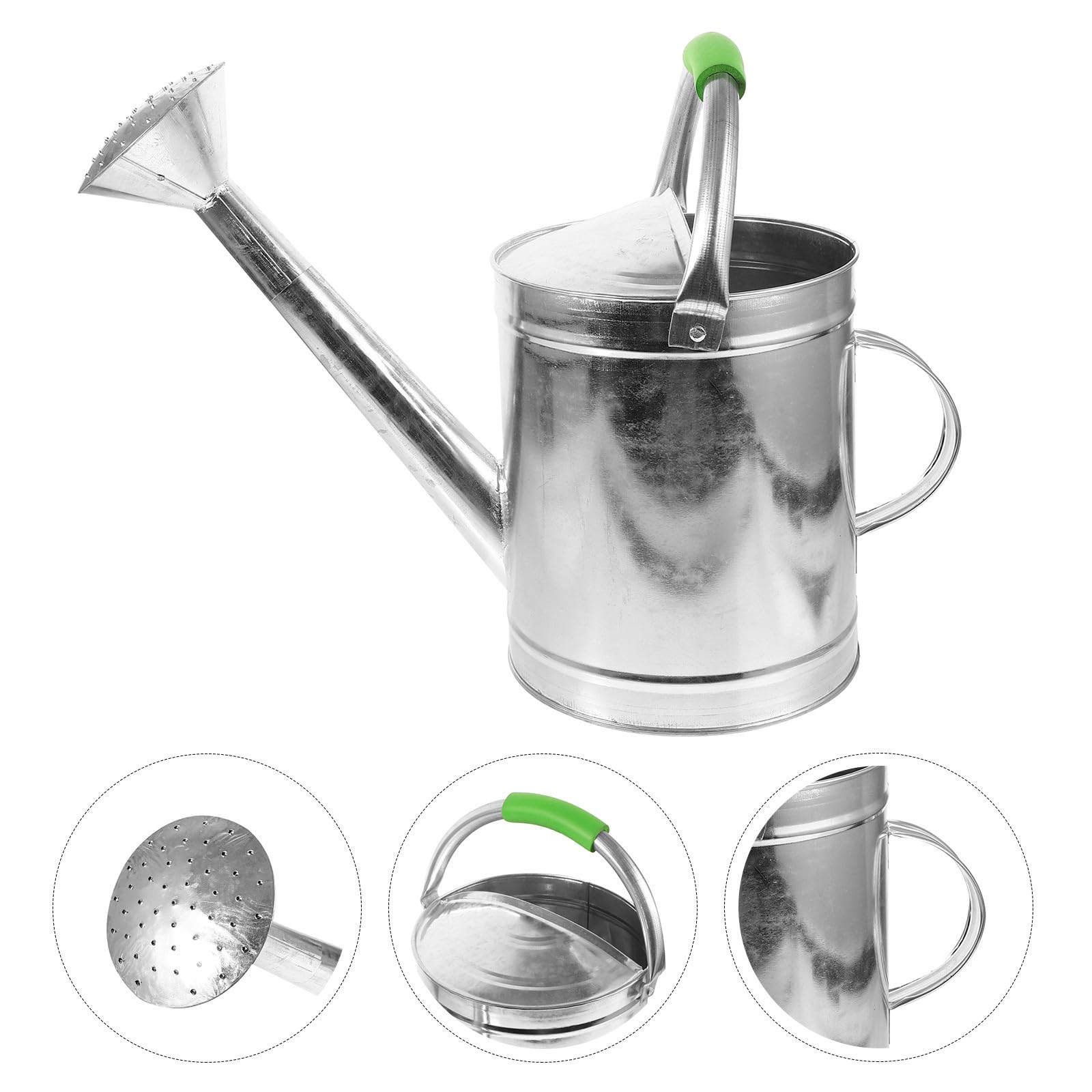 Yardwe Arrosoir Rétro en Acier Inoxydable 5l Résistant à L'oxydation Long Bec pour Jardin et Bonsaï, Facile à Transporter pour Arrosage Extérieur Couleur Aléatoire