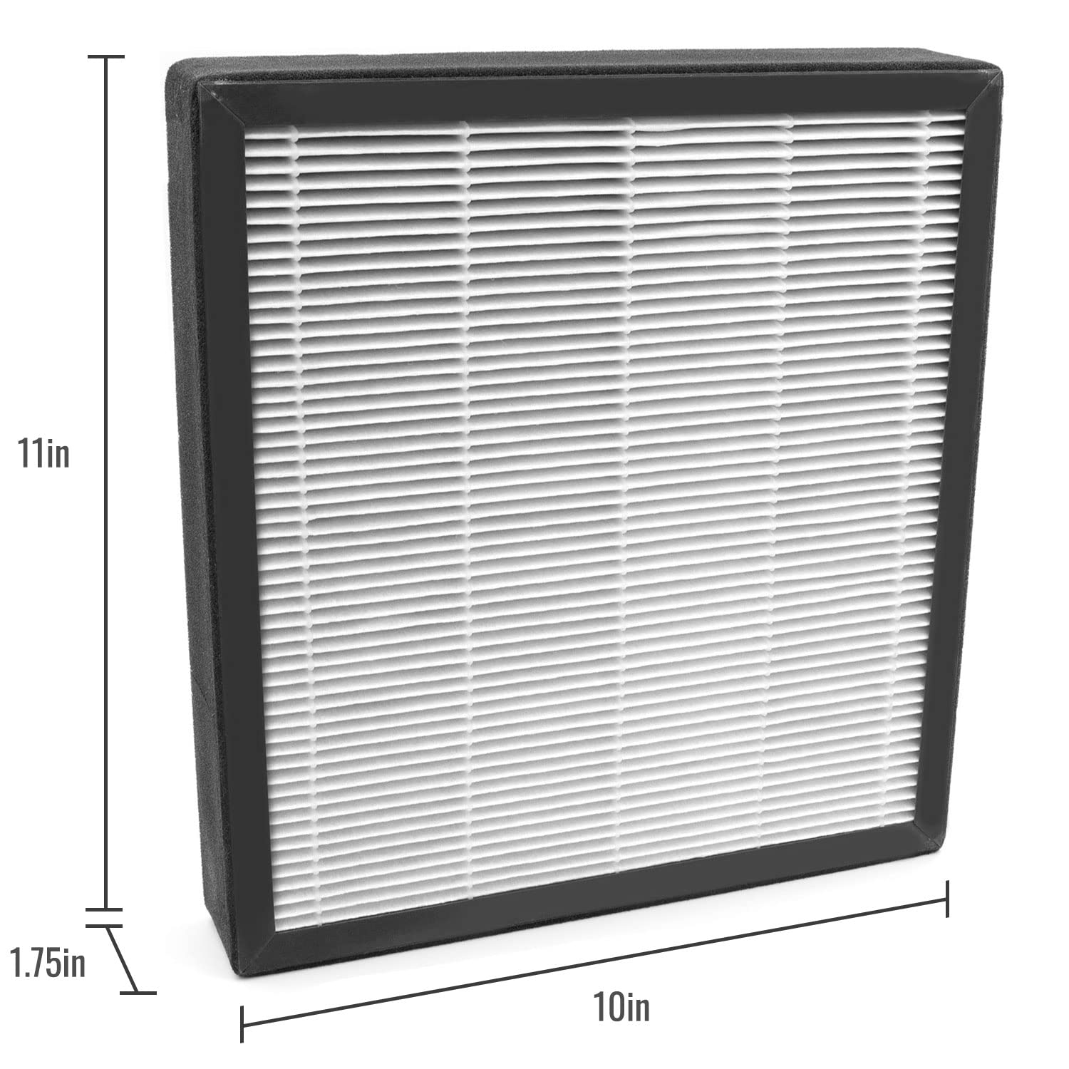 Habitat Filtro de repuesto para purificador de aire, HEPA 13, carbón activado, PET, iones de plata