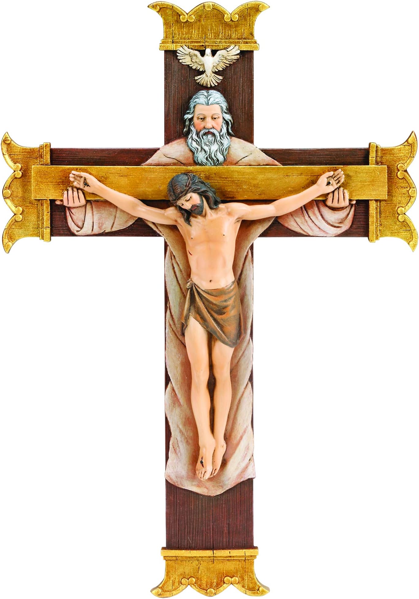 Joseph's Studio by Roman - Collection, 10.25" H Holy Trinity Crucifix, Made from Resin, High Level of Craftsmanship and Attention to Detail, Durable and Long Lasting