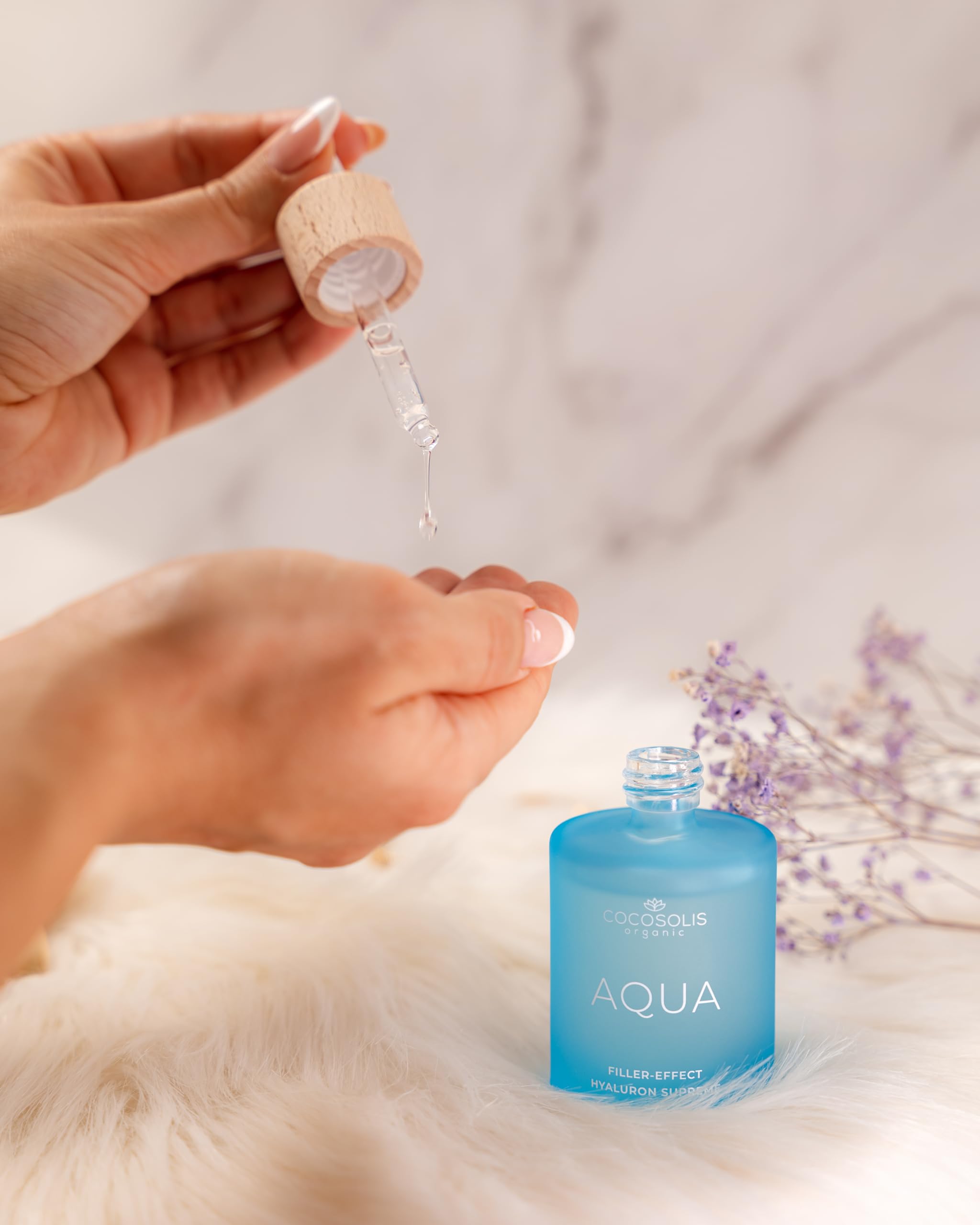 COCOSOLIS AQUA Filler-Effect Hyaluron Supreme facial serum with 8 types of hyaluronic acid and Aquaxyl™ - Image 4