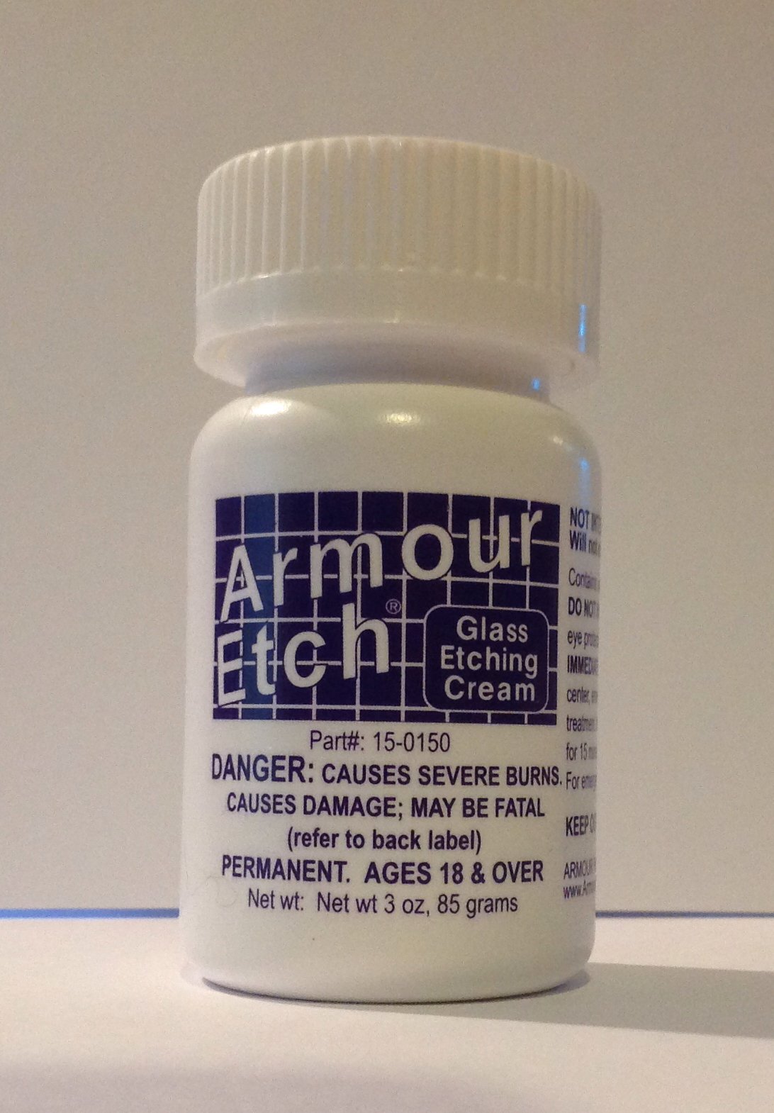 Armour Etching Cream for Etching Designs in Glass and Mirrors is Safe
