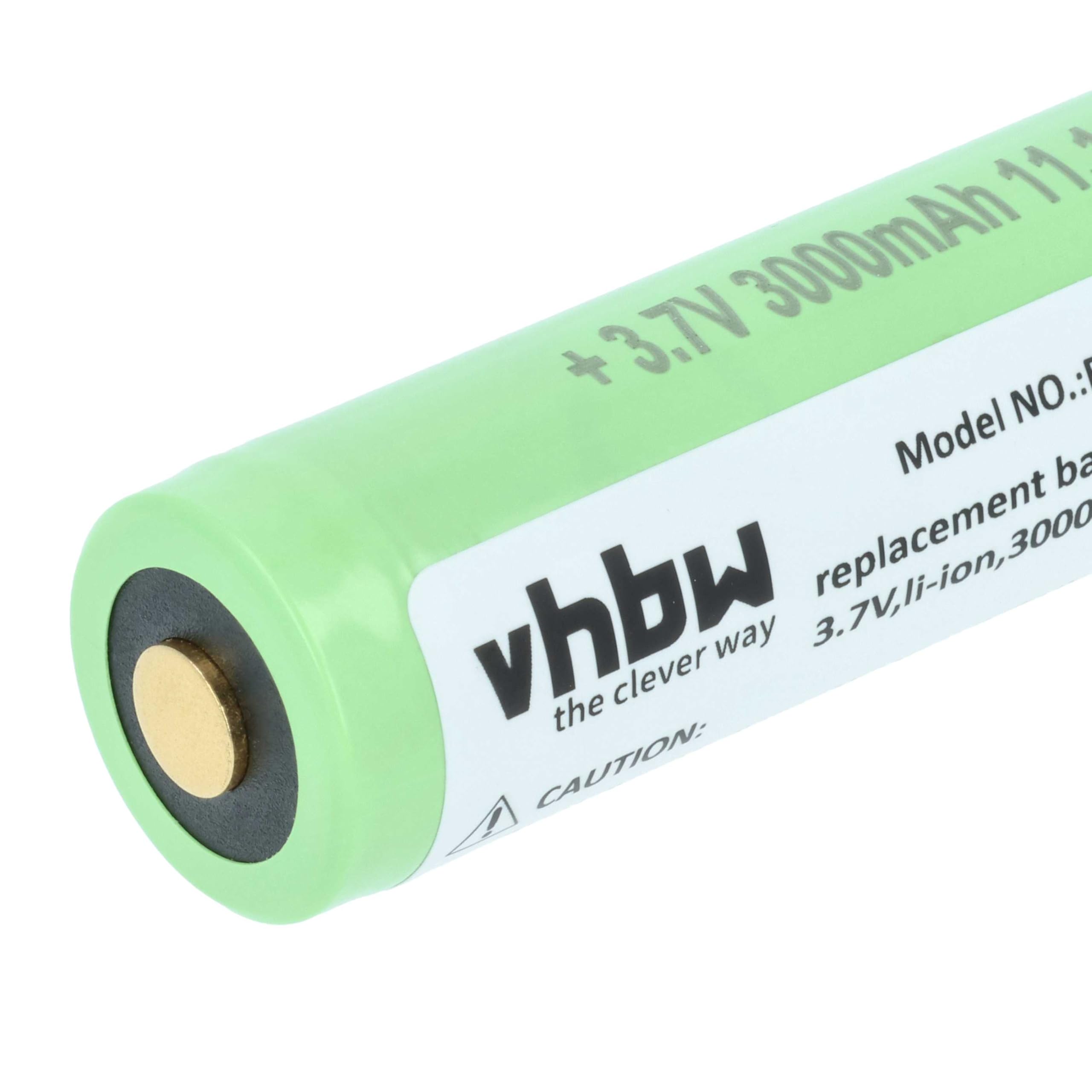 vhbw 5 x akumulator kompatybilny z Fenix TK35, TK15 latarka czołowa (3 Ah, 3,7 V, litowo-jonowa)