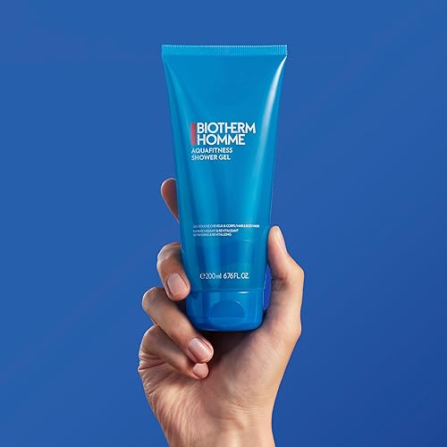 Miniatura 4 de Biotherm Homme Aqua Fitness Gel de ducha para hombres, con plancton biotecnológico, limpia e hidrata cuerpo y cabello, espuma refrescante y