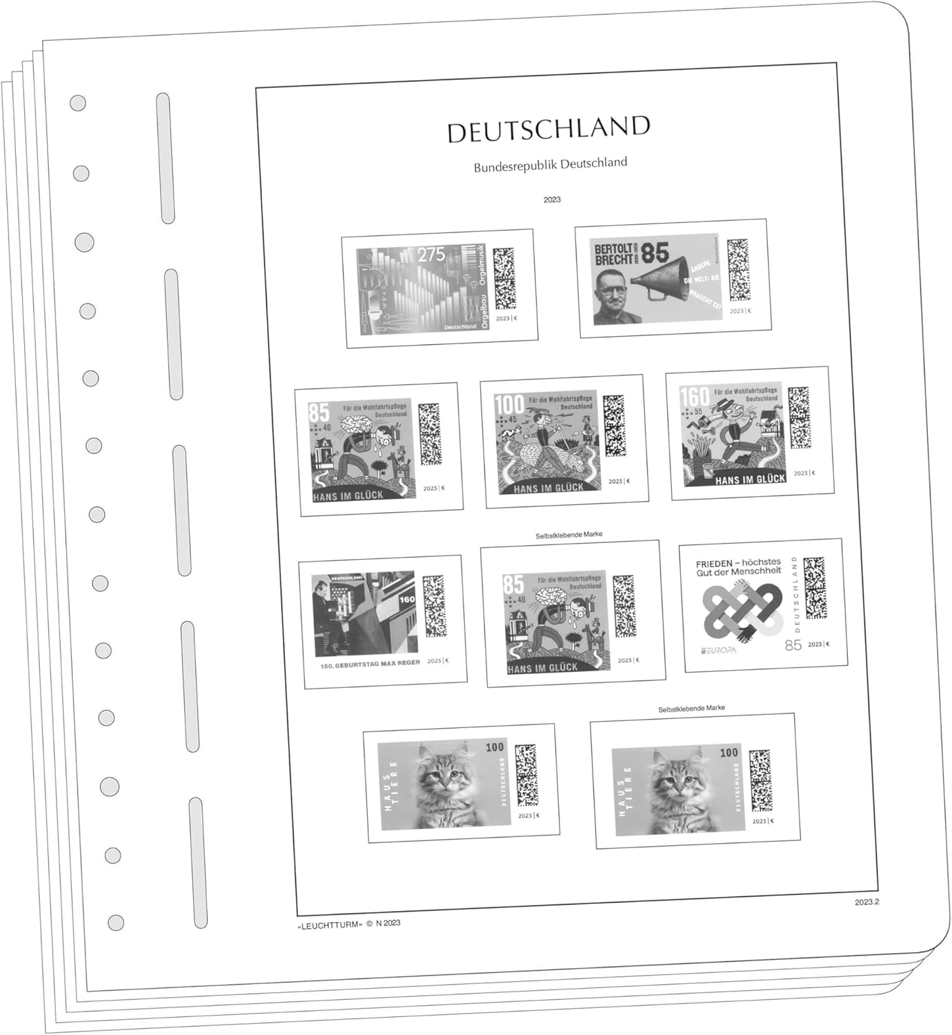 Leuchtturm 371489 SF Supplement Federal Republic of Germany 2023 Including SF Protective Bags