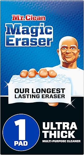 Mr. Clean Magic Eraser - Limpiador multiuso ultra grueso, esponja de borrador mágico, limpiador multisuperficie, 1 unidad