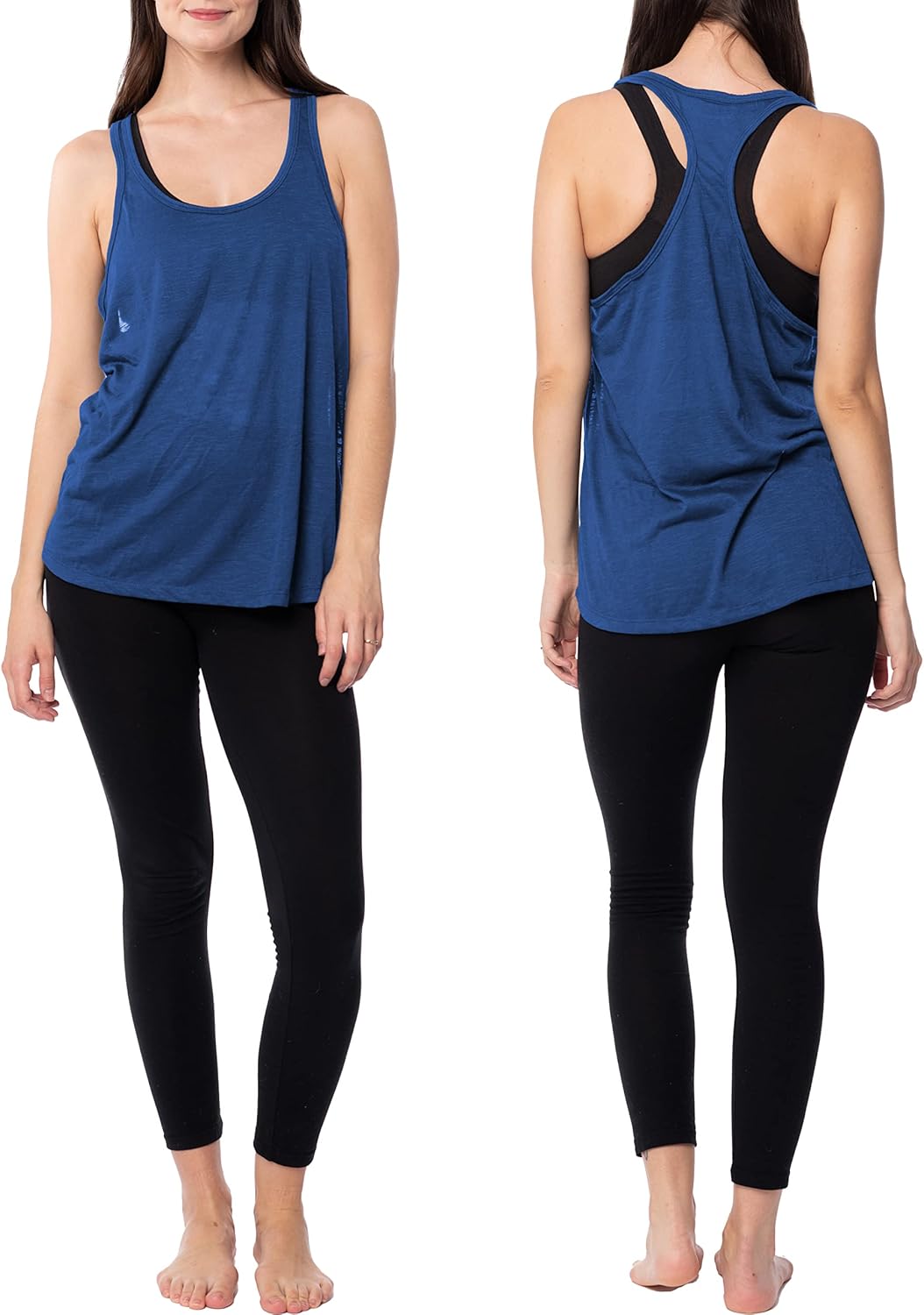 Sexy Basics Womens Racer Back Tanks | Ultra Soft Stretch | Dry - Fit Athletic Tops | Multi Packs - Image 2