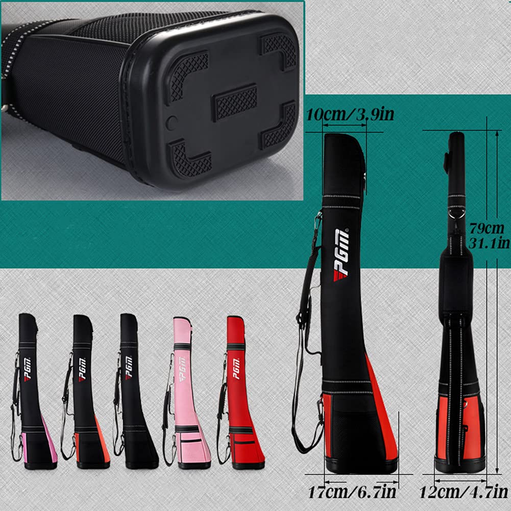 Leichte tragbare Golftasche Reisetasche Pencilbag, Golfbag mit Schultergurt, 5 Schläger, Griff/Harte Basis (Gewicht, 730 g)