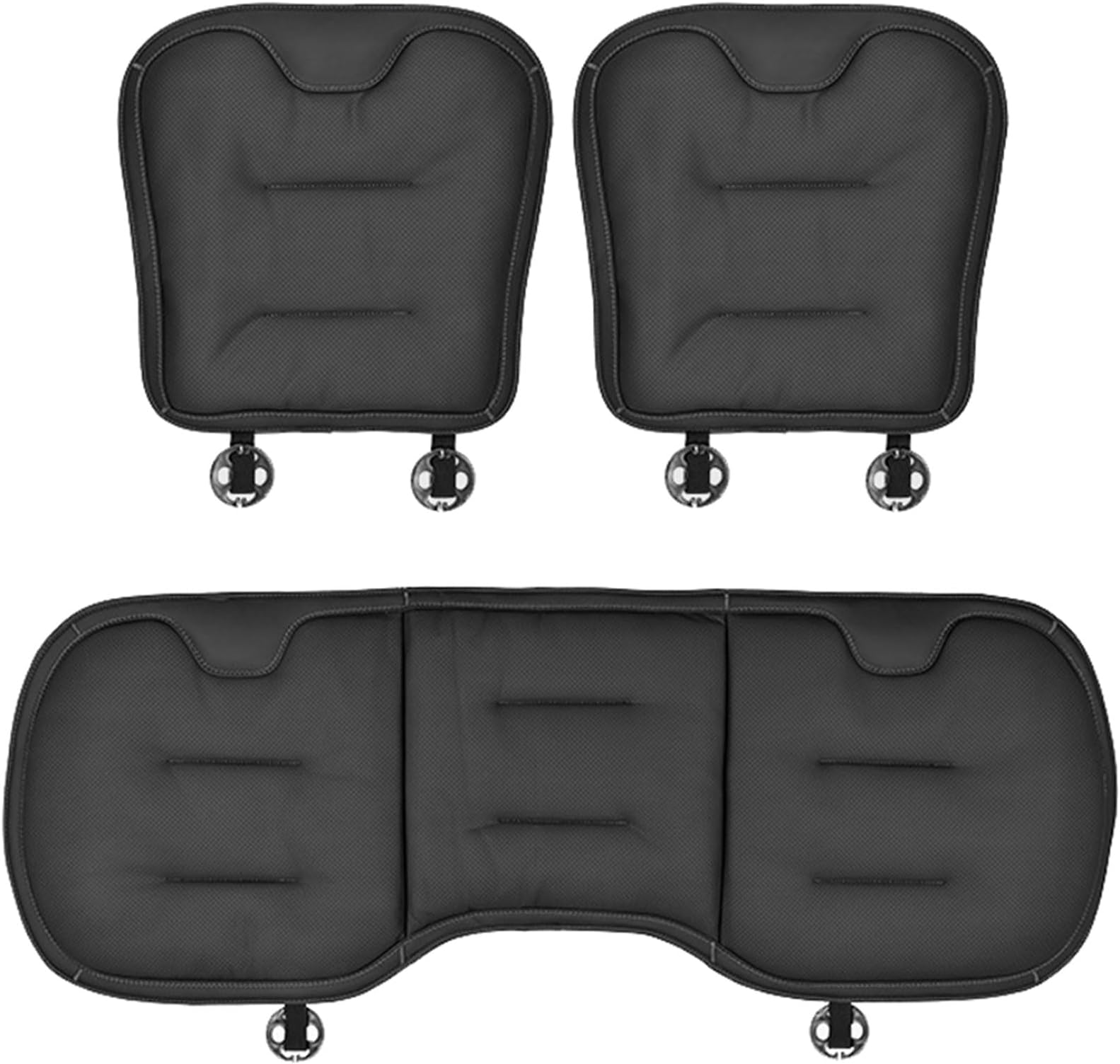 Car Seat Cushion for Volvo S40 2015-2025-pr, Breathable Non-Slip Driver Seat Pad Ergonomic Memory Foam for Long Driving Car Office,B/3Pcs-Black