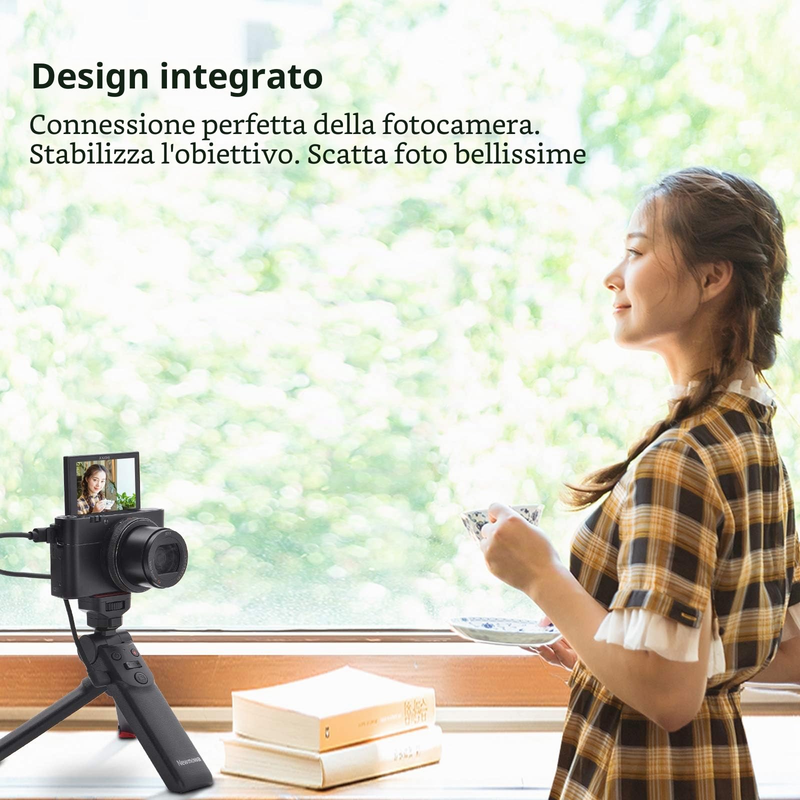 Newmowa Portable Remote Control Mini treppiede impugnatura per scatti a mano per Sony ZV1 RX100 VII M1 M2 M3 M4 M5 M6 M7 A6000 a6100 a6300 A6400 A6500 A6600