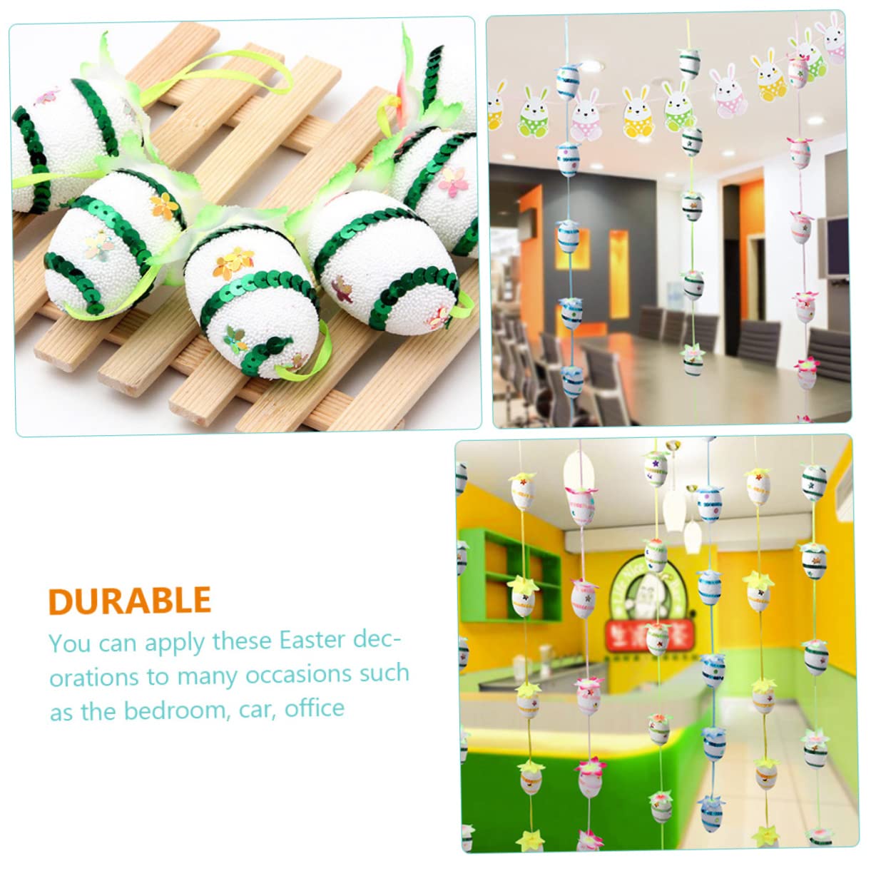 Amosfun 5 Set Forniture Pasquali Easter Egg Easter Decoration Decorazioni Per Albero Di Natale Illuminate Venni Uova Da Decorare Schiume Decorazioni A Base Di Uova Schiuma 3 Pezzi * 5