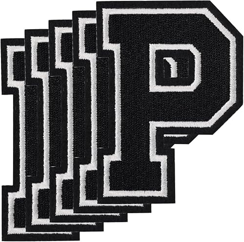 5 parches de letras para planchar y coser, bordado de 3.14 pulgadas, parches decorativos del alfabeto, parches para planchar en ropa, chaquetas,