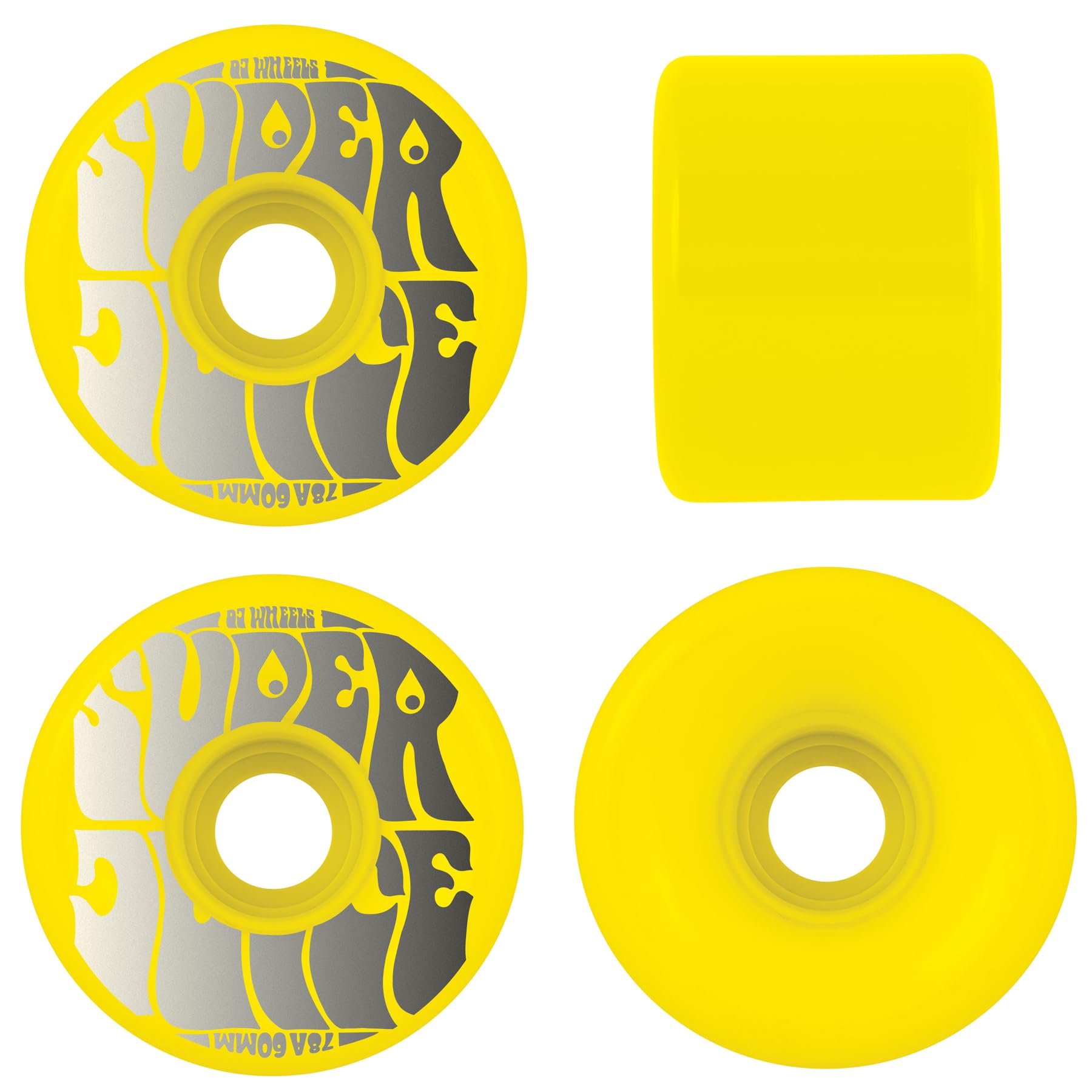 OJ 60mm Super Juice Neon Yellow 78a Skateboard Wheels