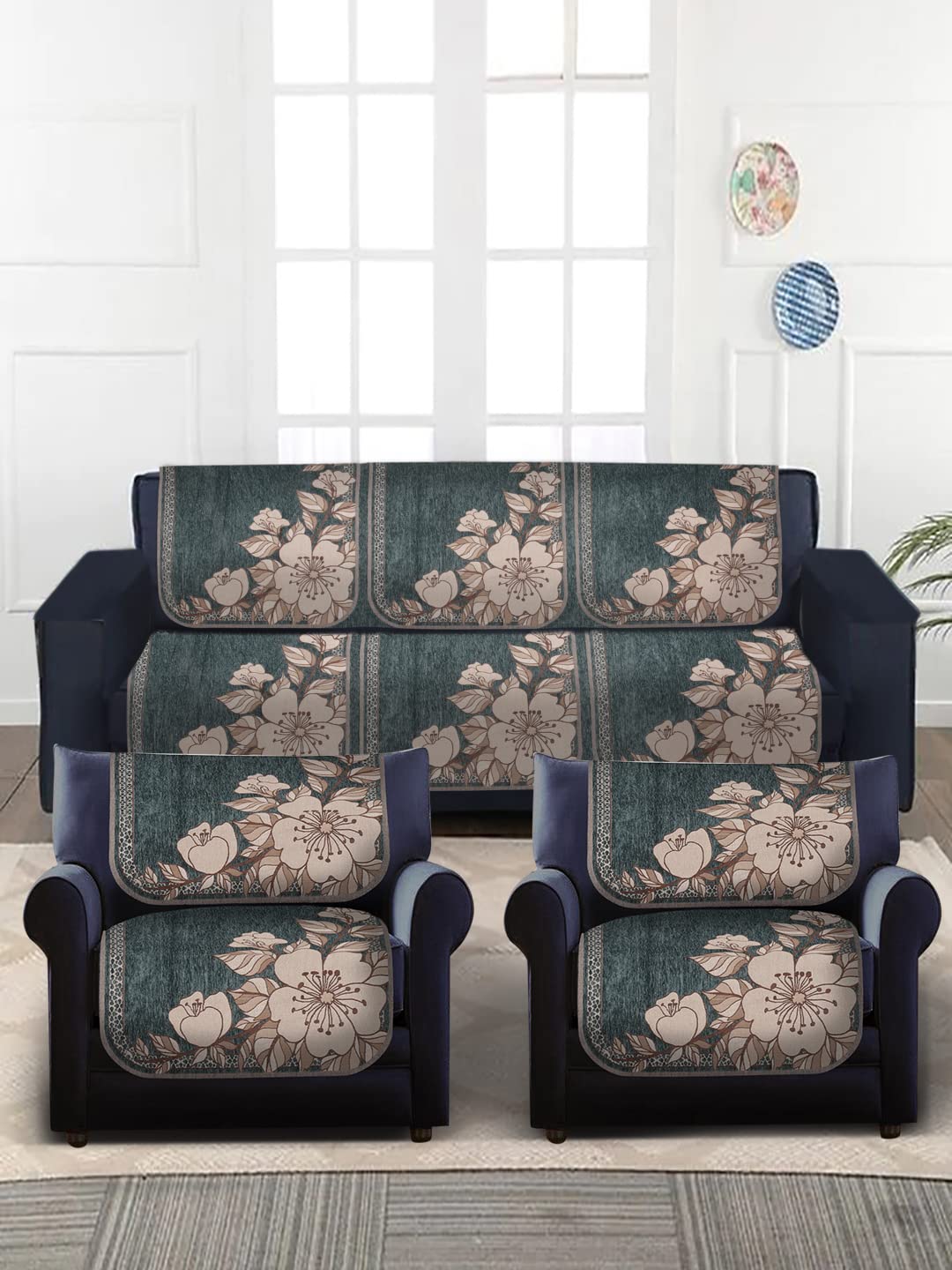 Multitex 5 Seater Printed Cotton Ethnic Design Sofa Cover-Green (B0BRNKP32G) Amazon Price History, Amazon Price Tracker