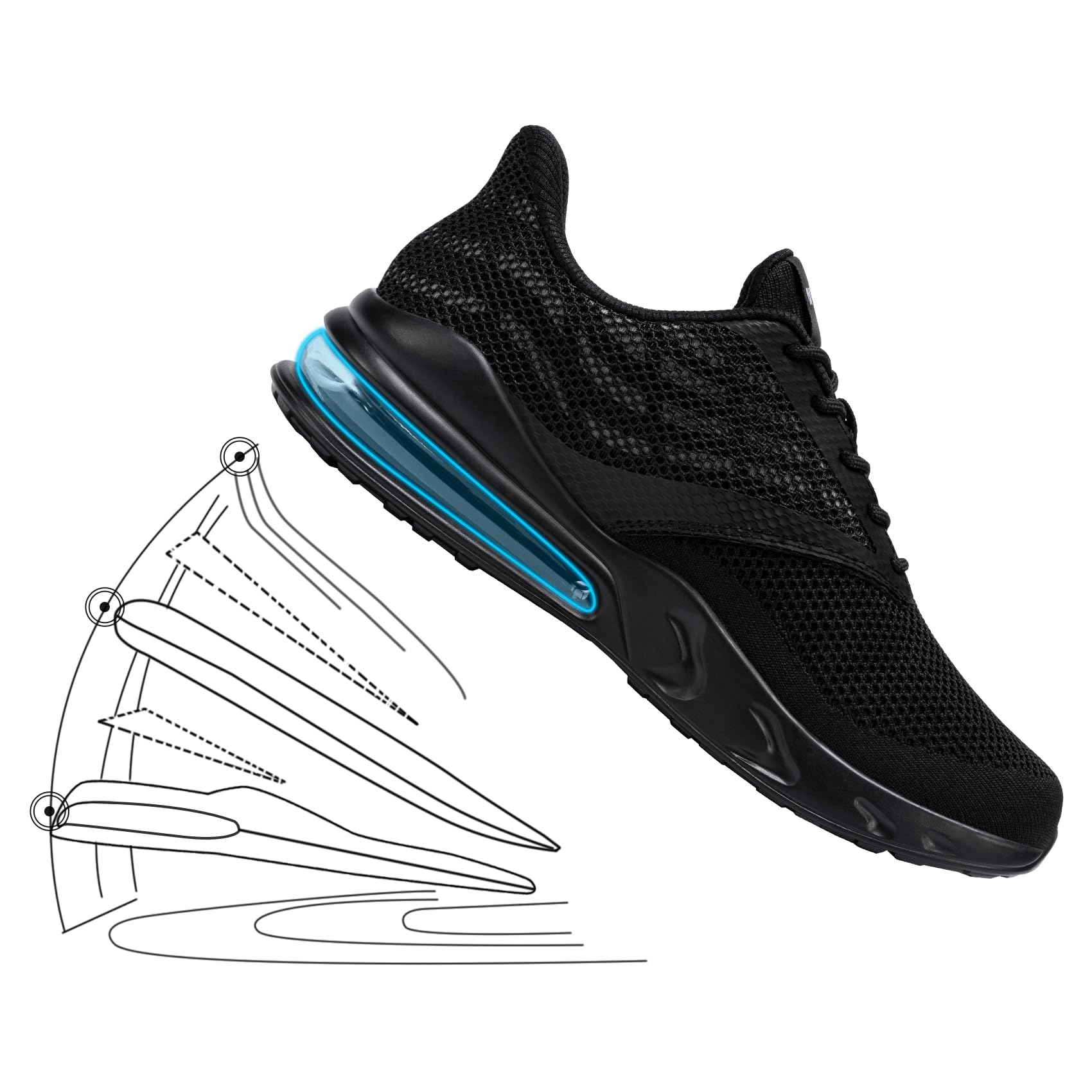 LARNMERN Zapatillas de Cocina Antideslizante Zapatillas Running Hombre Zapatos de Cocina Hombre Hosteleria Transpirables Casual Sneakers Sin Puntera