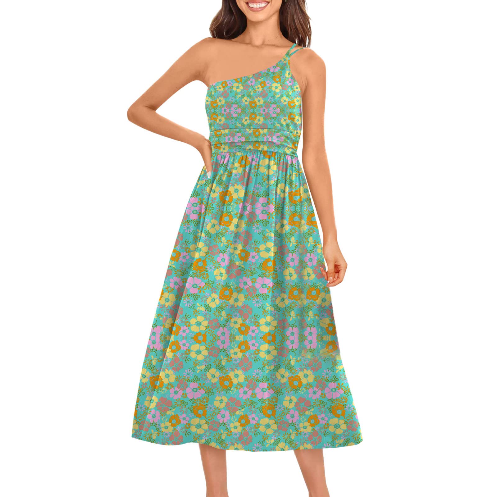 Bringbring_sweatshirtOff the shoulder summer dress without staple sleeveless printed vintage dress, women long bohemian floral summer dress V-neck hollow out summer dress beach dress maxi dress sleeve print dress