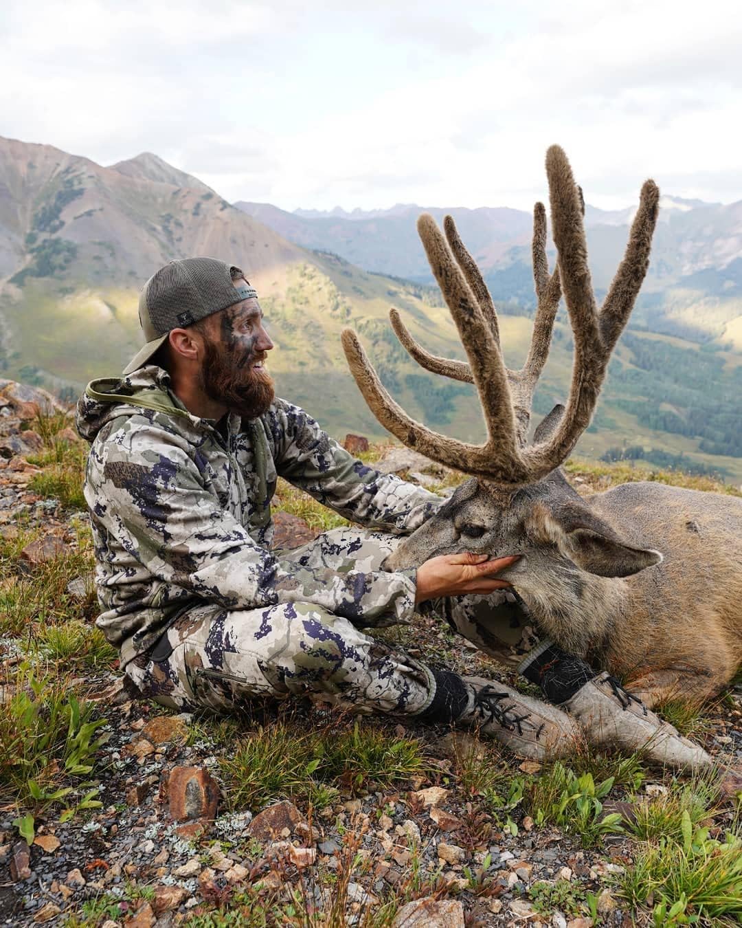 King's Camo XKG Covert 1/2 Zip Hoodie with Built-in Face Mask - Image 3