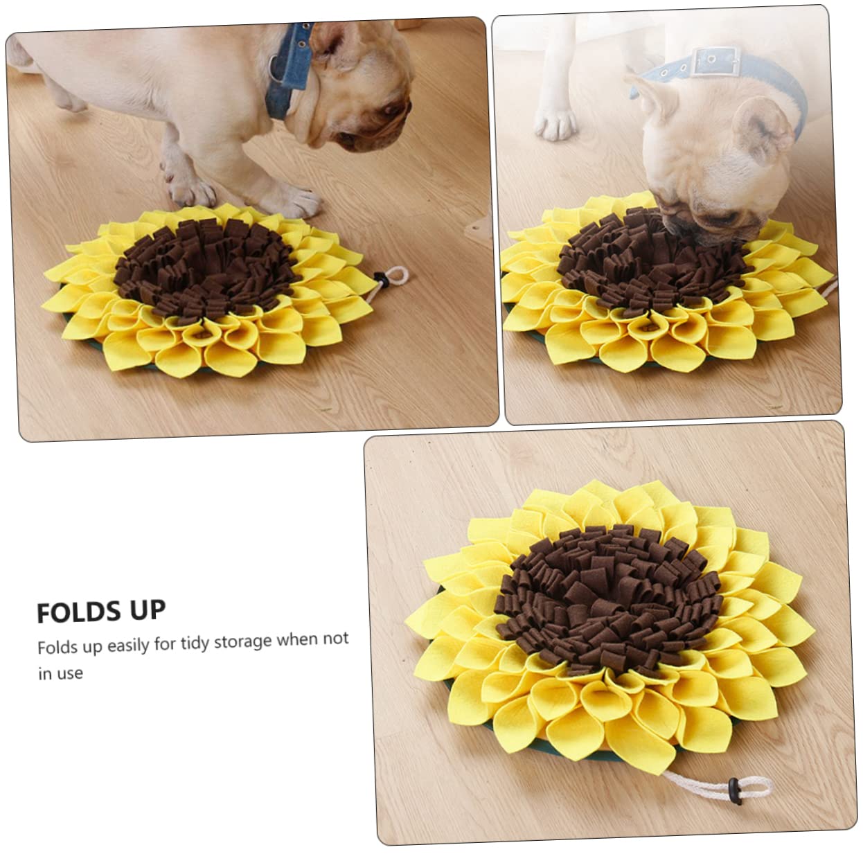POPETPOP 2piezas Alfombrilla De Comida para Perros Diseño De Girasol Estimula El Olfato y Reduce El Estrés para Entrenamiento y Alimentación Lenta De Mascotas