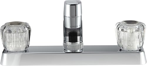 Miniatura 3 de Dura Faucet DF-PK600A-CP llave de cocina de dos manijas para cámper, con acabado de cromado llave de peso liviano sin plomo para cámper