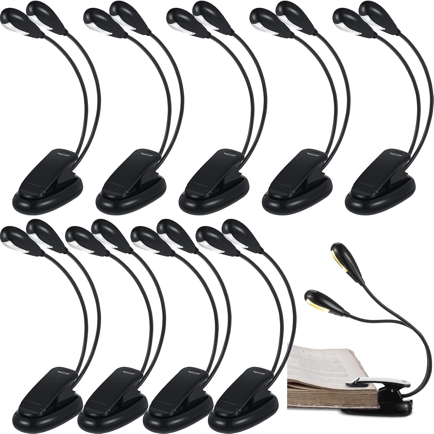 10 Pcs LED Book Light USB