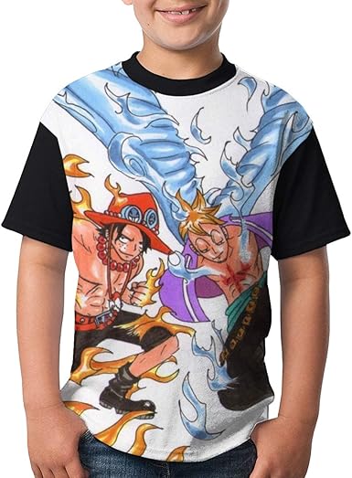 Amazon Co Jp 夏季 ワンピースエース 1 子供服 Tシャツ キッズ 柔らかい 半袖 男の子 女の子 イベント 服 薄手 通気性 アニメ かわいい プリント Tシャツ ファッション