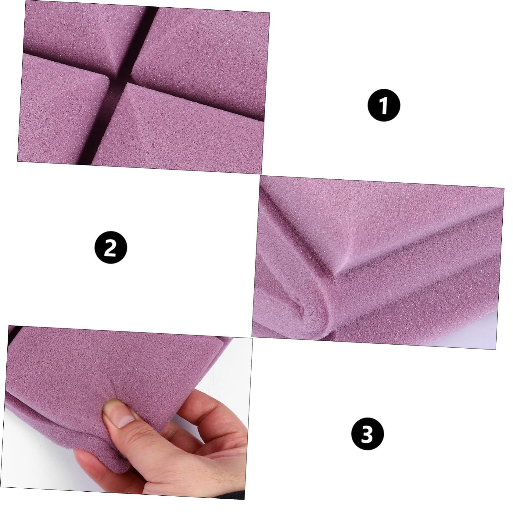 12 Akustikpaneele Schallabsorbierende Wandfliesen Lila für Räume | Gummi Kunststoff, 12 Stück-pack, für Kleine und Mittlere Zimmer Sowie Fitnessbereiche, Klare Sprachaufnahme