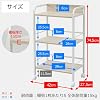 YAMAZEN Rack with Casters, 3 Tiers, Compatible with Storage Boxes for Color Boxes, Robot Vacuum Cleaner Can Pass Through, Shelf, Width 16.6 x Depth 10.8 x Height 29.3 inches 42 x 27.5 x 74.5 cm