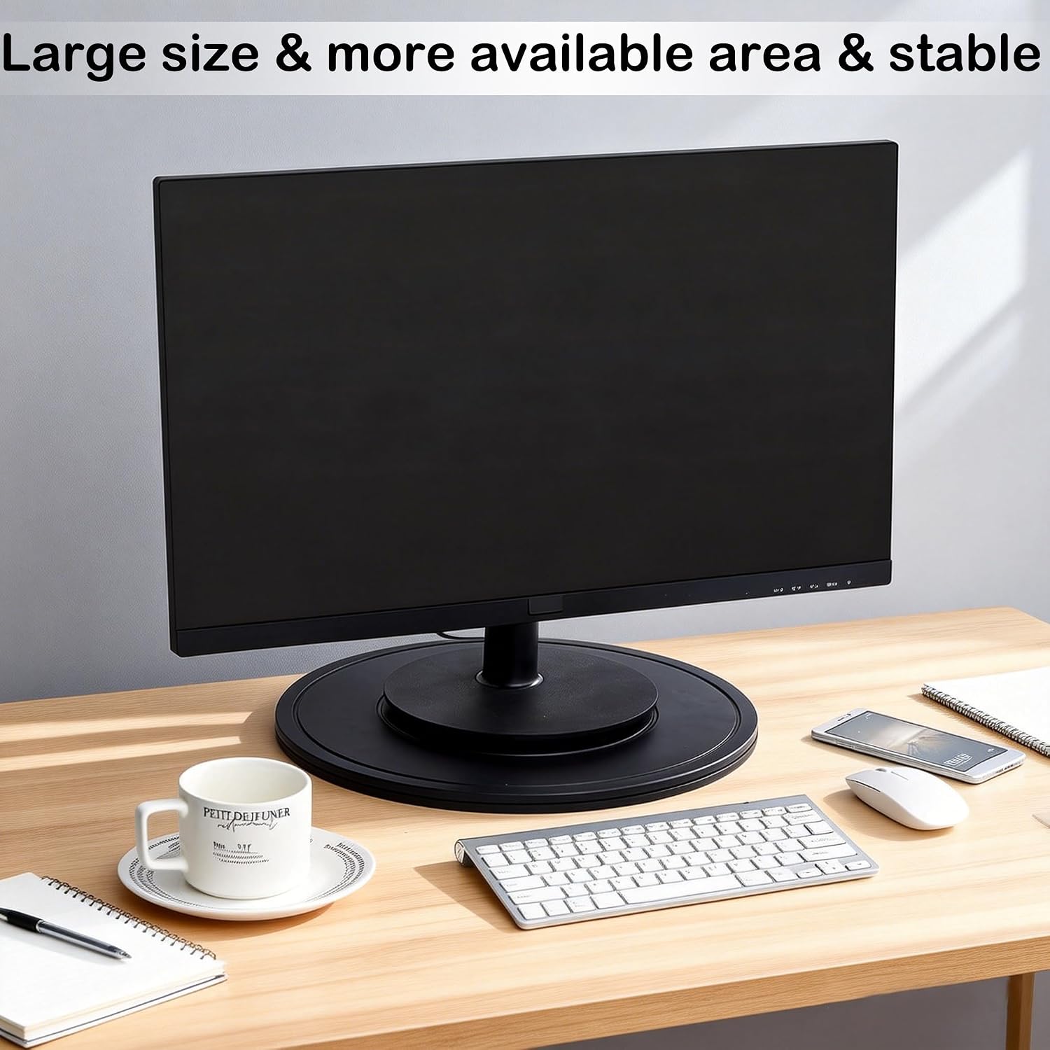 16 inch Large Lazy Susan - 360 Degree Rotating Lazy Susan Base with Steel Ball Bearings, Heavy Duty Turntable for Model Base, Monitors, Crafts Stand, TV, Cabinet Organizer & Potted Plants