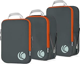 Cipway Kompressions-Packwürfel-Set, ultraleicht, erweiterbar, Reisepack-Organizer für Handgepäck (grau, 3 Stück)