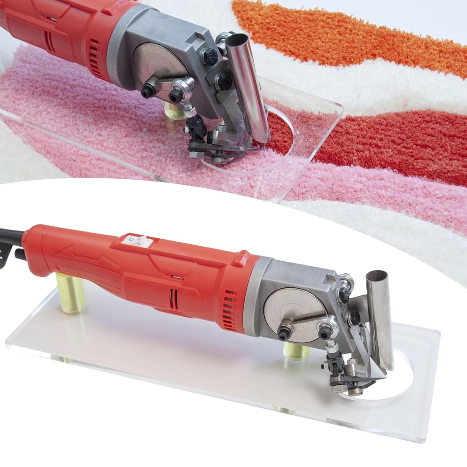 Elektrische Teppichschnitzschere mit einstellbarer Geschwindigkeit, 6-Tasten-Klinge für DIY-Tufting- und Teppichherstellungsprojekte