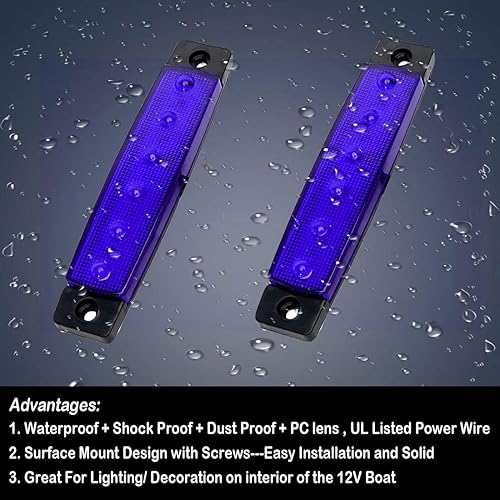 Miniatura 4 de Shangyuan - Tira de luces LED marinas, tira de luces de cortesía, iluminación led marina, luces de cortesía para barco, tira de luces de 12 voltios,