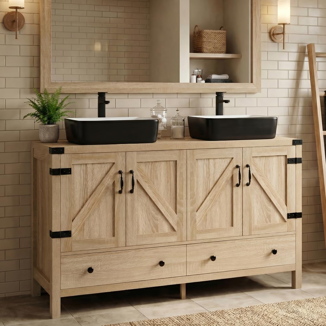 SOLIDEE 48-inch Rustic Double Vanity