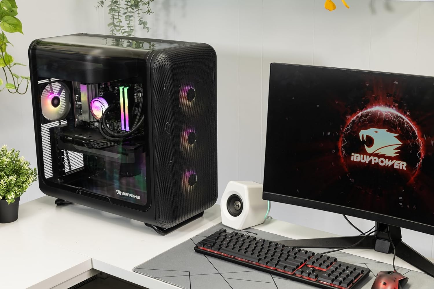 iBUYPOWER X50 Black Gaming PC Desktop Computer AMD Ryzen 7 9800X3D CPU, NVIDIA GeForce RTX 5070Ti 16GB GPU, 32GB DDR5 RGB 5200MHz RAM, 2TB NVMe SSD, Windows 11 Home, Keyboard, Mouse - X50BA7N57T01