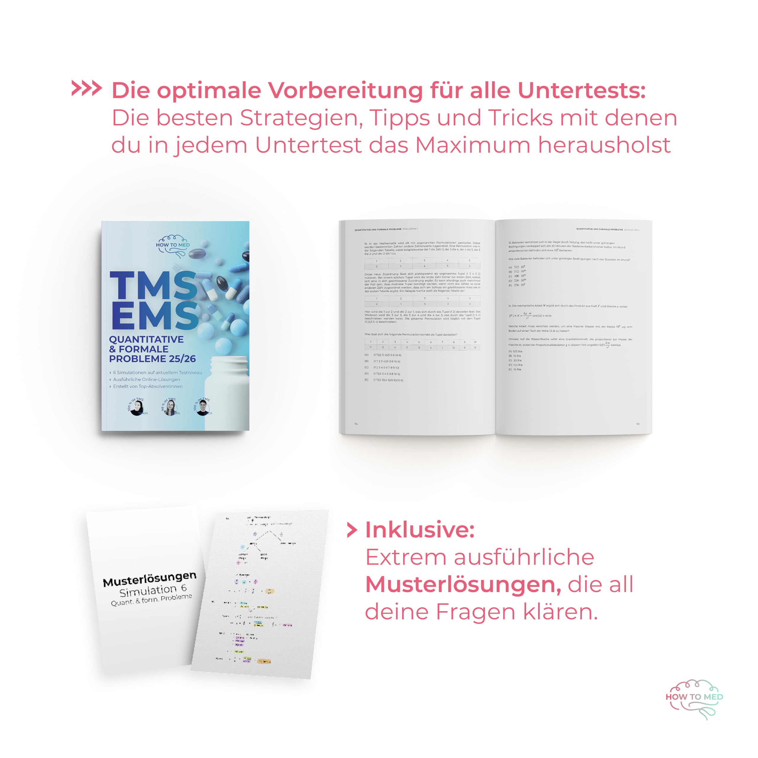 TMS & EMS Kompendium 2025/2026 [INKL. E-LEARNING] - Leitfaden & Vorbereitung mit 8.000 Aufgaben für den Medizinertest - Angepasst an letzten TMS - Übungsbücher Medizin Test in Deutschland