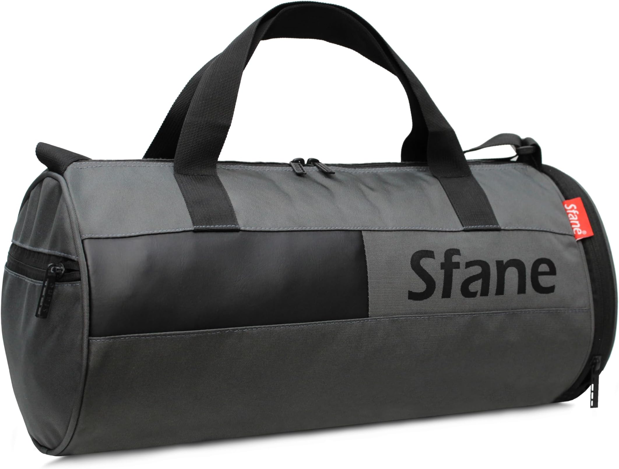 Polyester Grey Duffle/Shoulder/Gym Bag for Men & Women with Separate Shoe Compartment